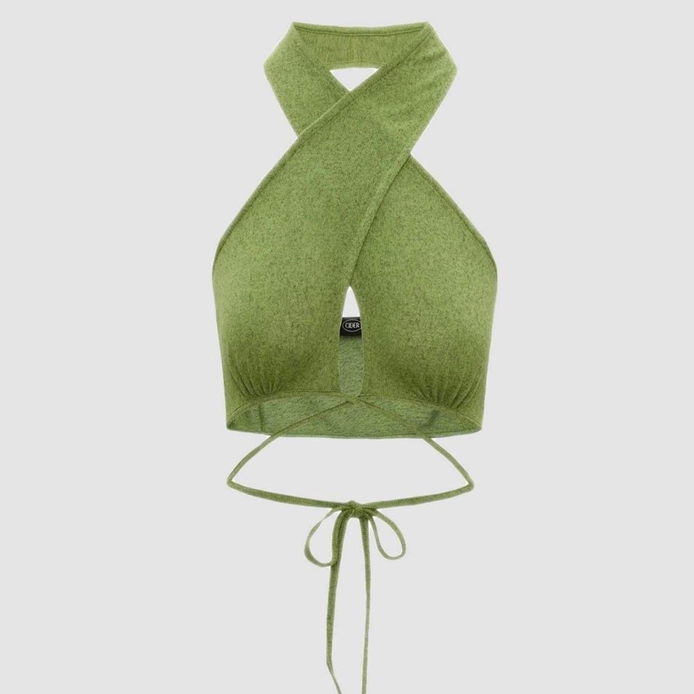 Cider Green Halter Top